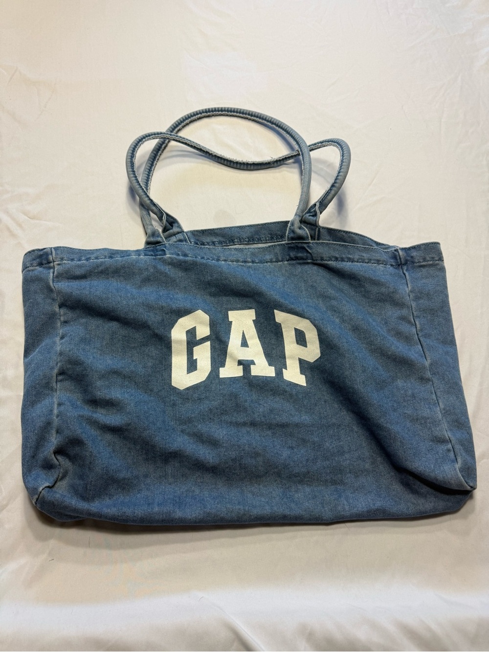 GAP Denim Blue Logo Tote Bag